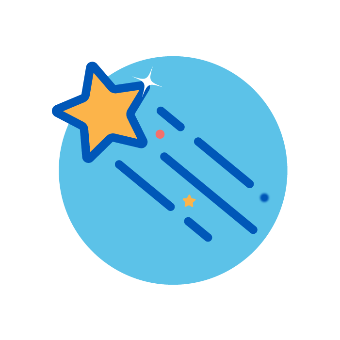 Shooting star icon