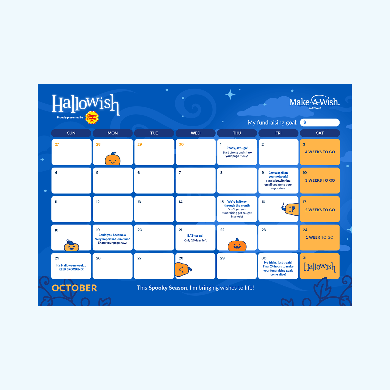 Hallowish Calendar
