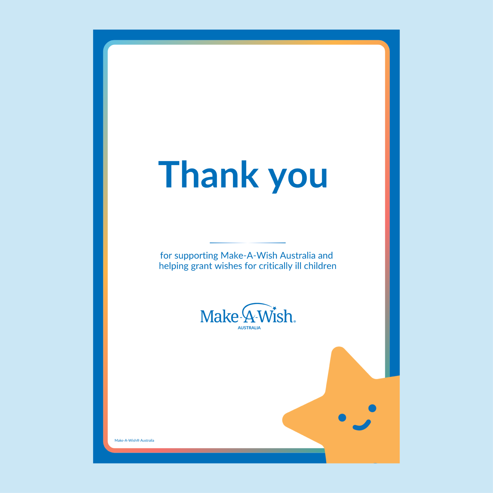 School Thank You Certificate