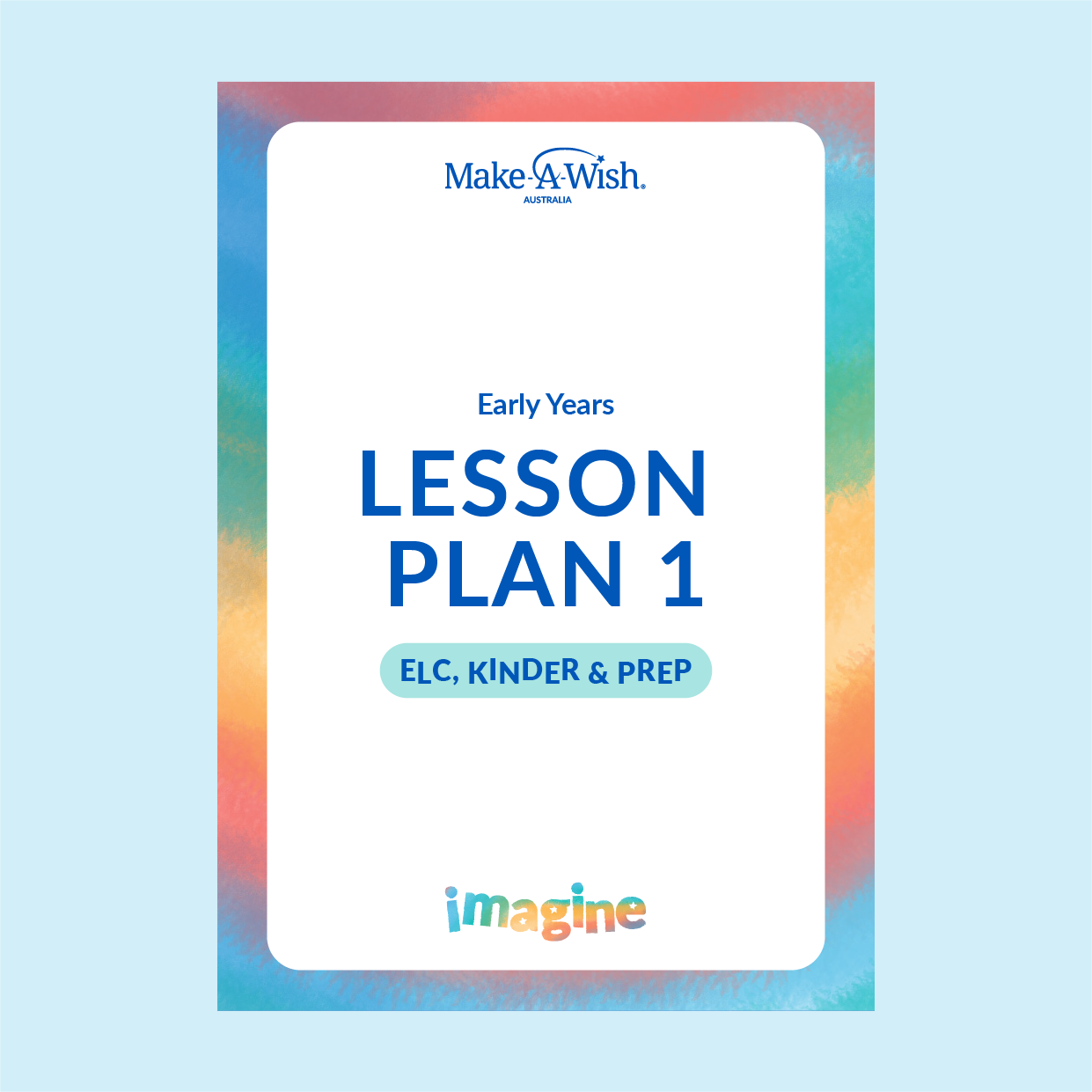 IMAGINE - Early Years - Lesson Plan 1