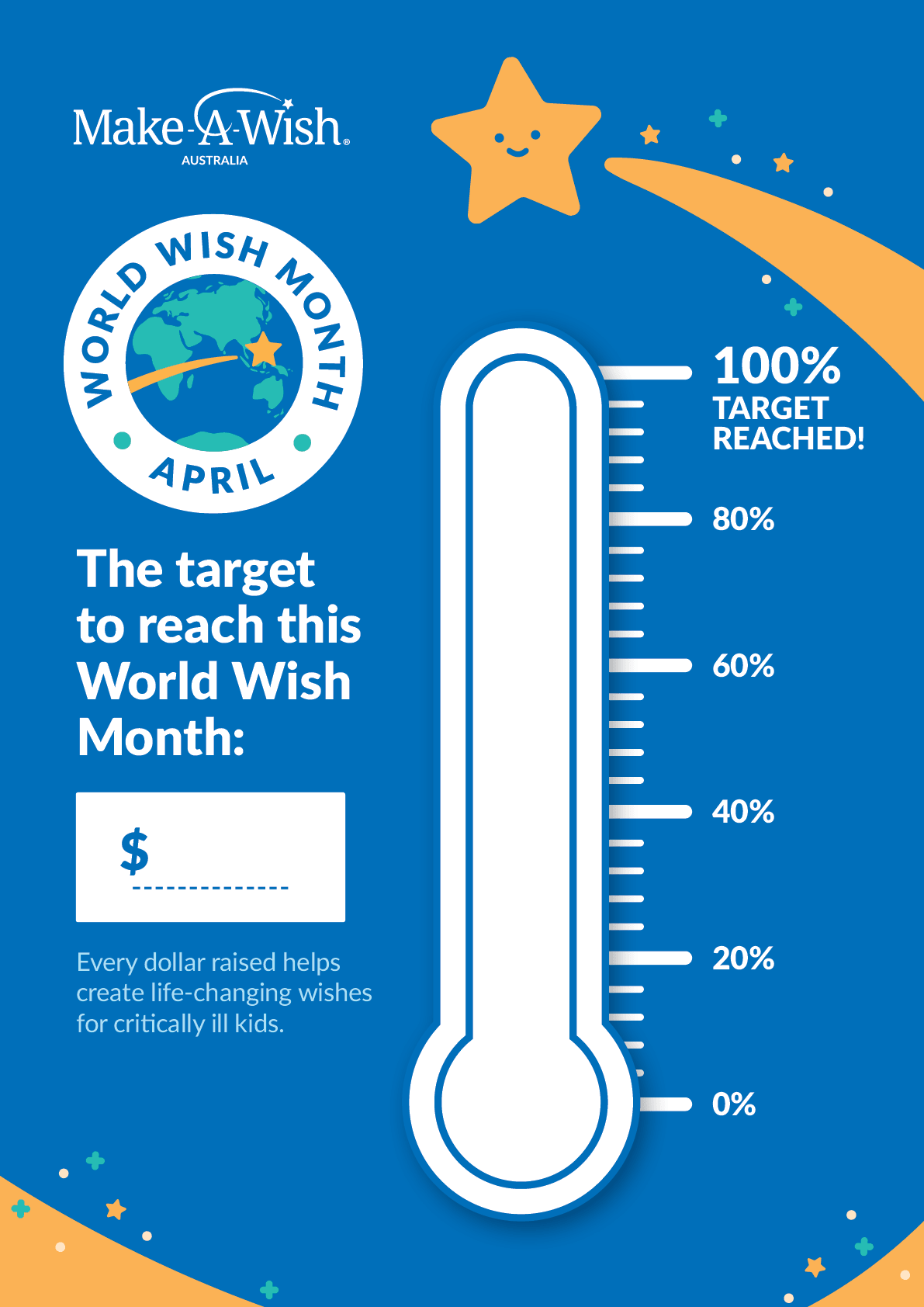 World Wish Month Fundraising Thermometer