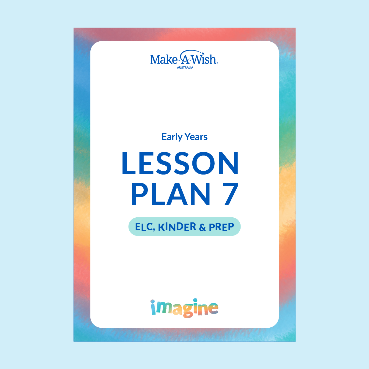 IMAGINE - Early Years - Lesson Plan 7