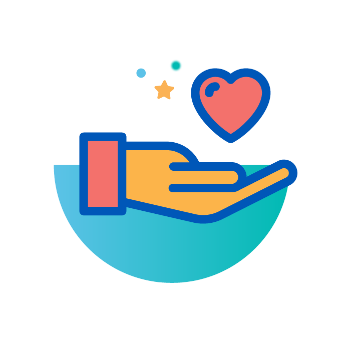 Give a donation love heart icon