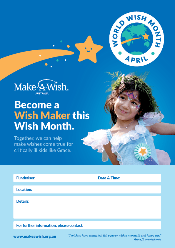 World Wish Month - Fundraiser Event poster - Join Our Event