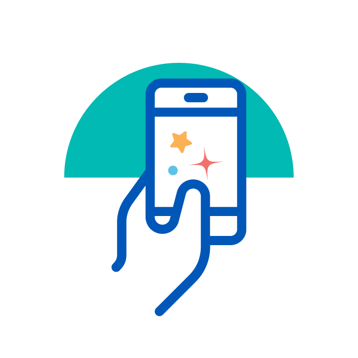 Register on your mobile icon