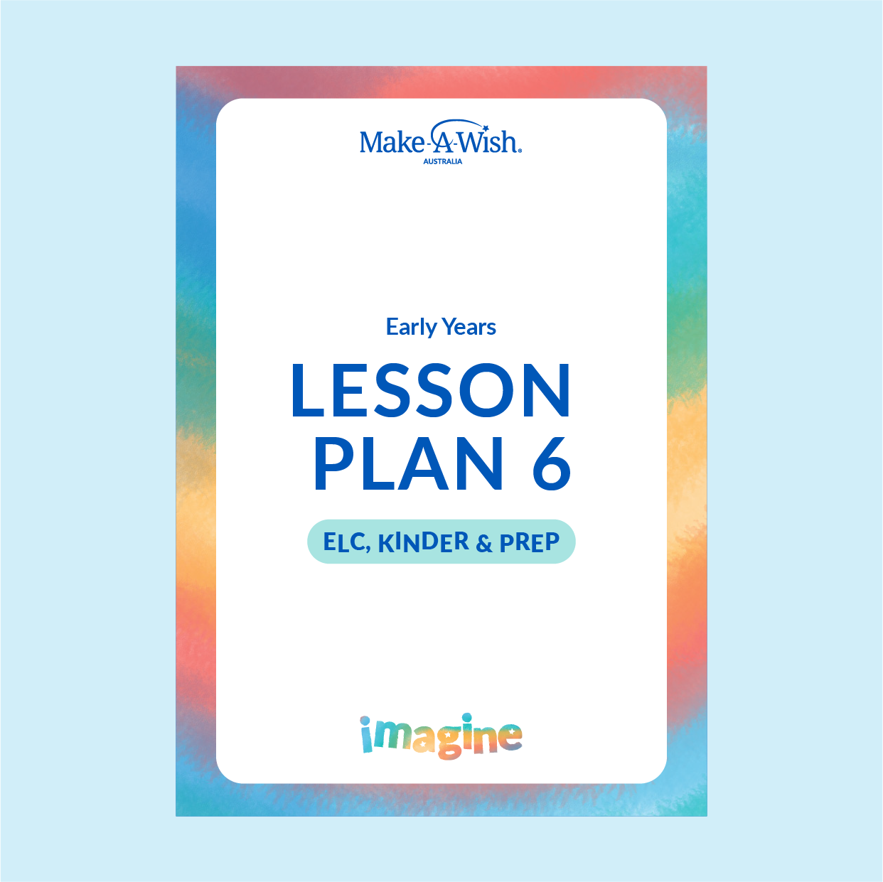 IMAGINE -Early Years - Lesson Plan 6